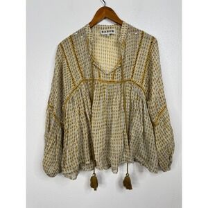 Anthropologie Barok Paris Bohemian Tunic Blouse Size Small/Medium
